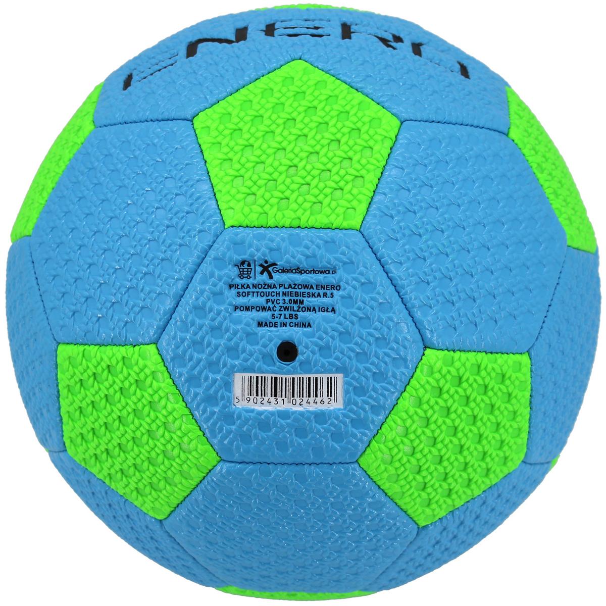 ENERO MĪKSTA PIELIETOJUMA ZILA PLUDMALES FUTBOLA BUMBA 5. IZMĒRS