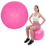 Fitnesa bumba 75 cm, pretspridzēšana, rozā