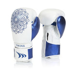 MANDALA WHITE/BLUE sieviešu cimdi 12 oz Yakimasport