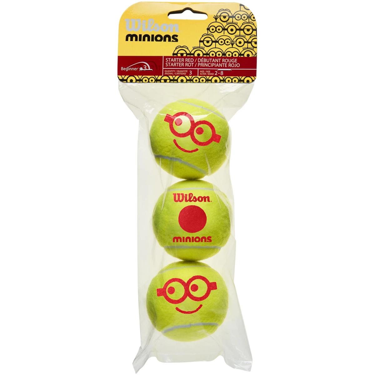 WILSON STARTER RED MINIONS Tenisa bumbas 3GAB ITF