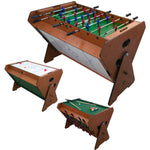 3-vienā rotējošs spēļu galds, biljards, galda futbols, gaisa pieslēgums 121x89x84,5 cm