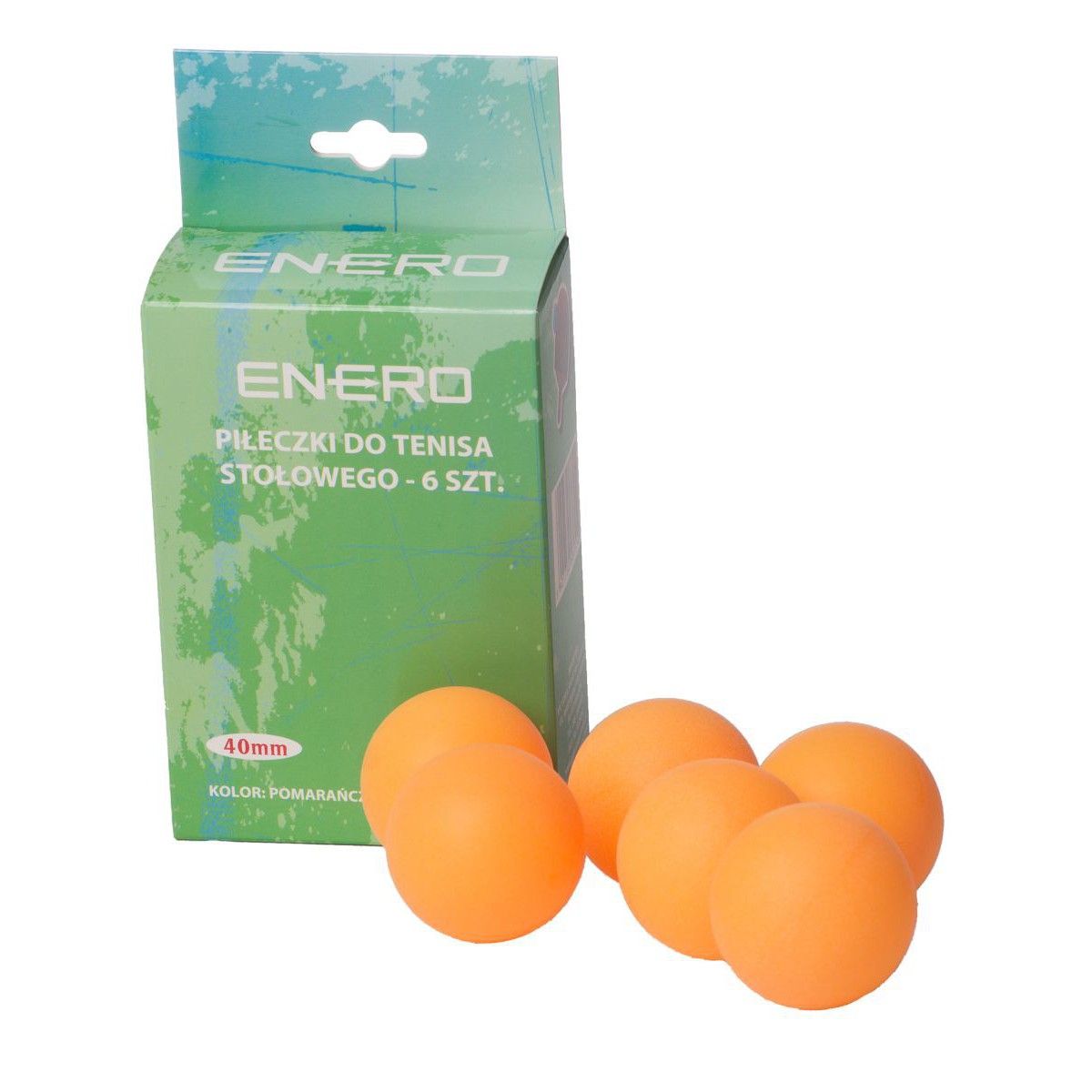 Enero galda tenisa bumbiņas, 6 gab., oranžas