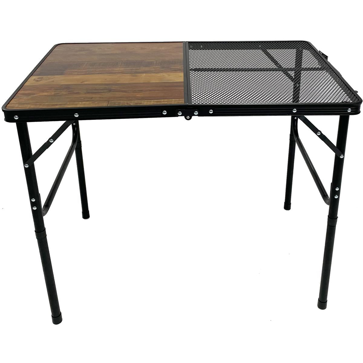 TŪRISMA SALOKAMAIS KEMPINGA GALDS 90X60X36/68CM TĒRAUDA REŽĪMS — KOKS