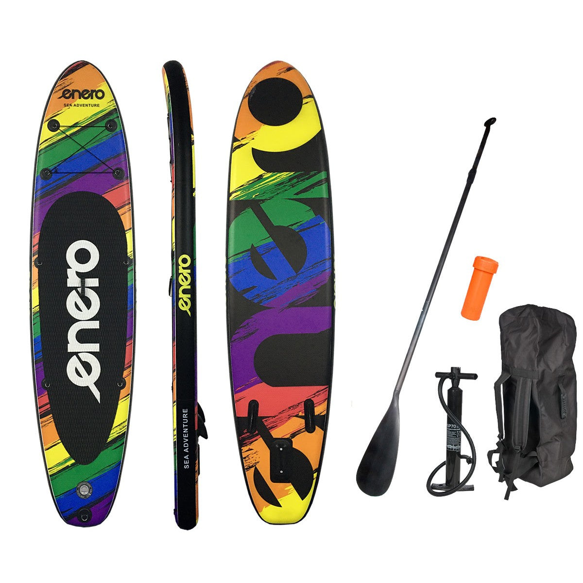 SUP dēlis  320x76x15cm 145kg ENERO RAINBOW