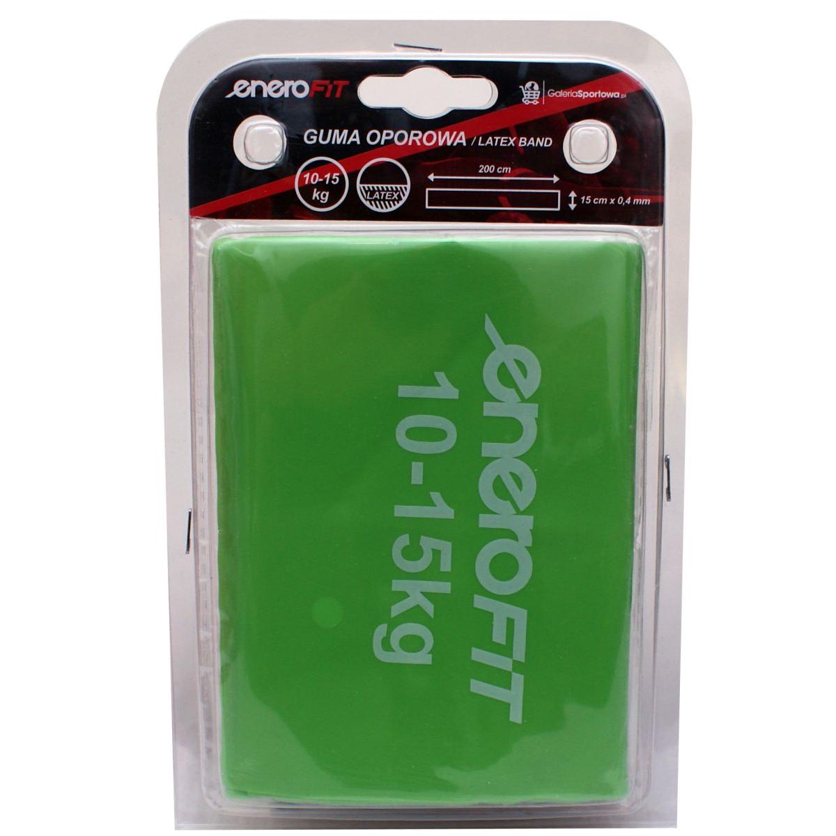 TRENIŅA LENTA IZTURĪBAS GUMIJA VINGRINĀJUMIEM 200x15CM 0.40MM 10-15KG GREEN