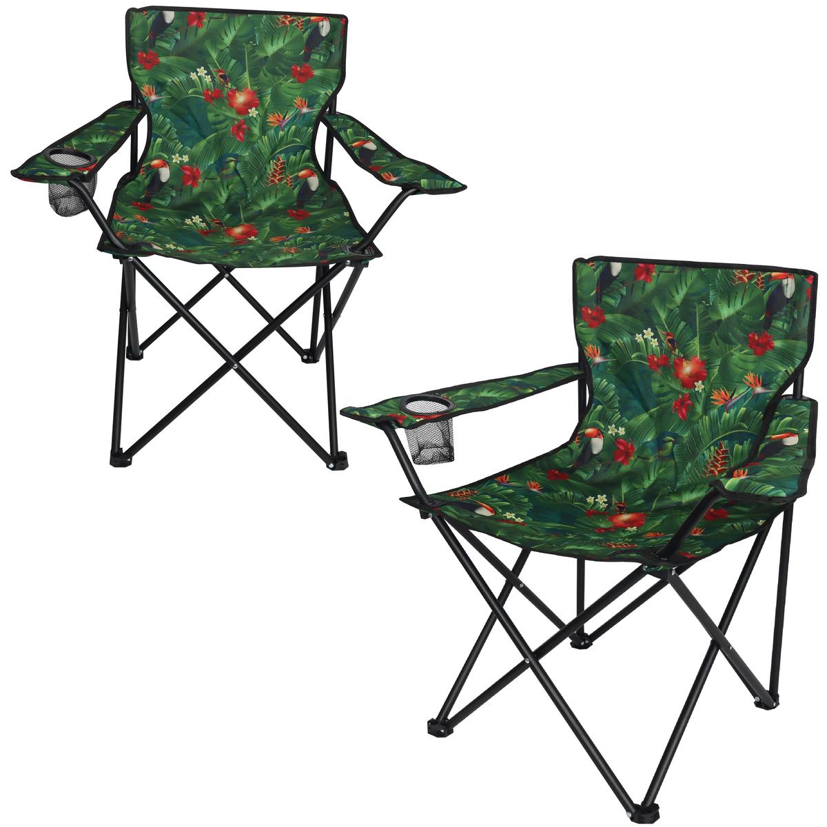 Saliekams kempinga krēsls 50x50x80cm Flower Enero Camp