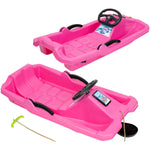 PLASTMASAS RAGAVAS AR BREMZI UN STŪRI ADAŚ 84x43x25CM ROZĀ