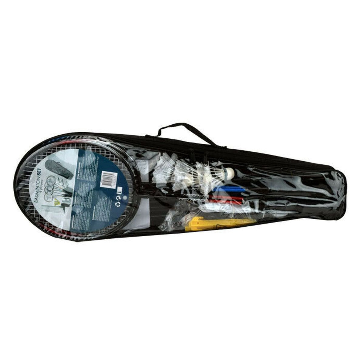 Badmintona komplekts 5in1 stabi tīkls raketes shuttlecocks cover SCATCH 500