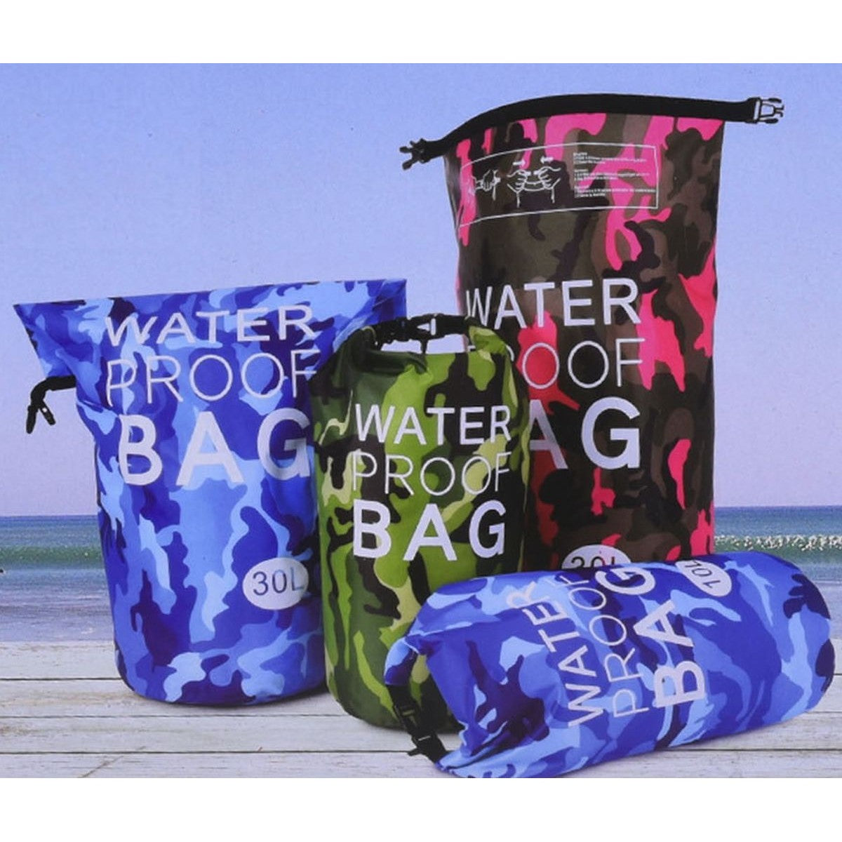 Soma ūdensizturīga soma 30l camo zaļa