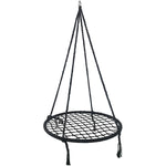 Stārķa ligzdas dārza šūpuļtīkls 80 cm melns