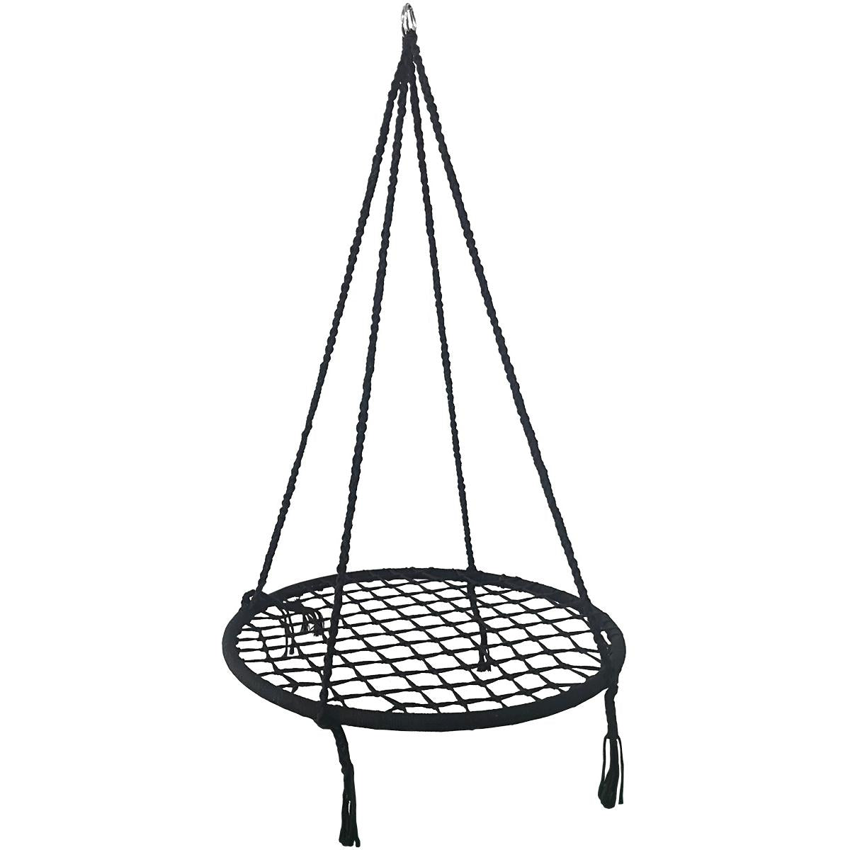 Stārķa ligzdas dārza šūpuļtīkls 80 cm melns