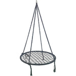Stārķa ligzdas dārza šūpuļtīkls 80 cm pelēks