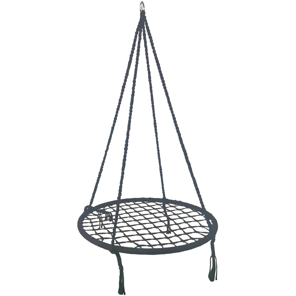 Stārķa ligzdas dārza šūpuļtīkls 80 cm pelēks