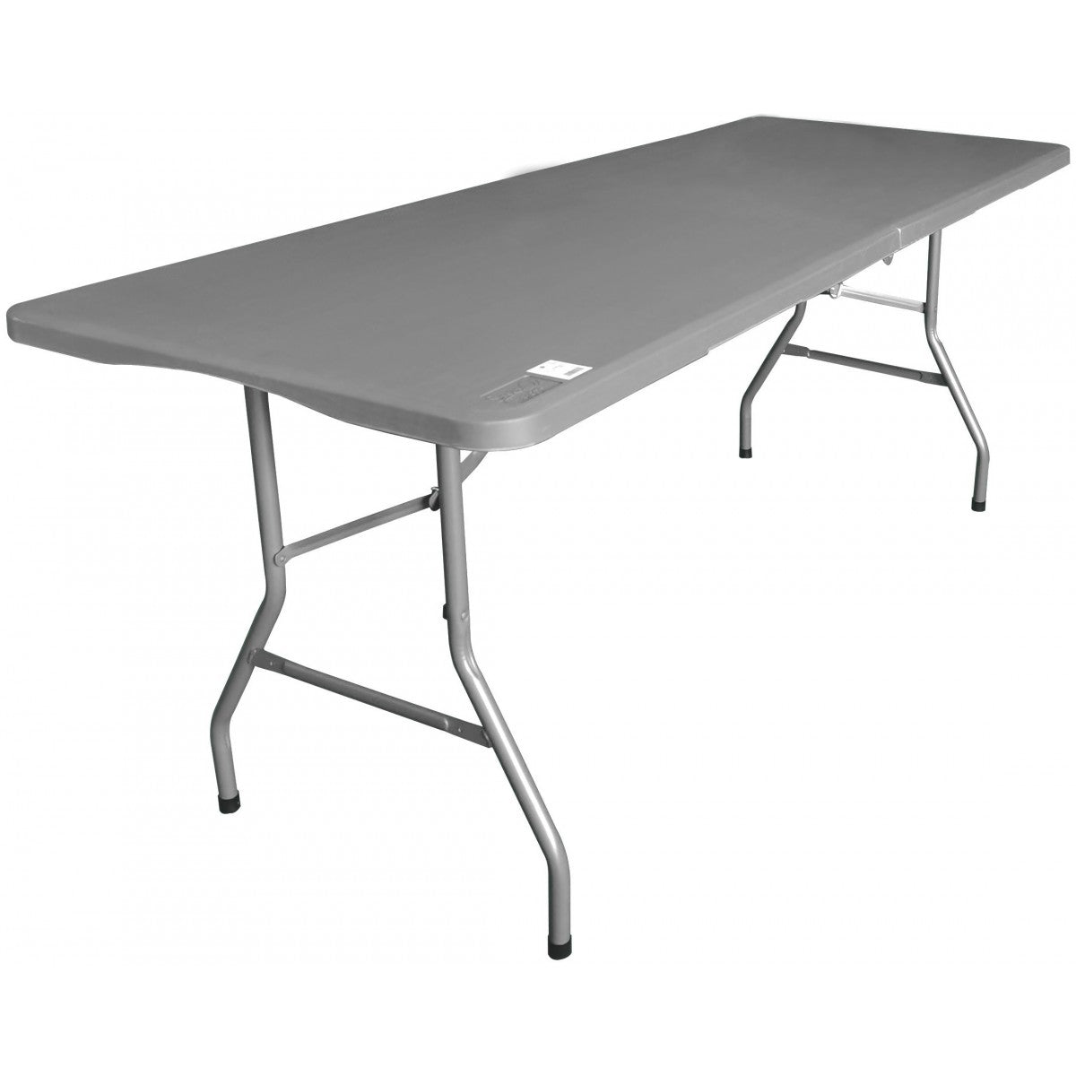 Banketu ēdināšanas galds saliekams koferī 180x70cm max 120kg pelēks