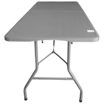 Banketu ēdināšanas galds saliekams koferī 180x70cm max 120kg pelēks