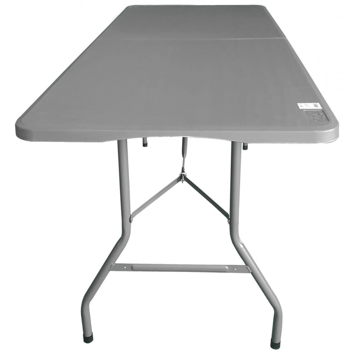 Banketu ēdināšanas galds saliekams koferī 180x70cm max 120kg pelēks