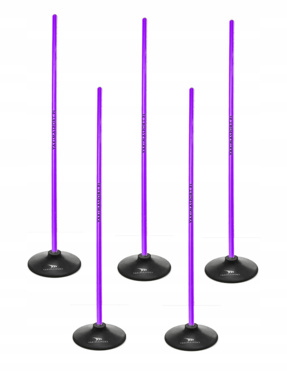Šķēršļu josla slaloms 100 cm nūjas + pamatne 1,5 kg Purple Yakimasport