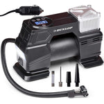 DUNLOP AUTOMAŠĪNAS KOMPRESORS 12V, 150 PSI AR ELEKTRONISKU SPIEDIENA MĒRĒTU