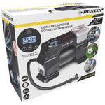 DUNLOP AUTOMAŠĪNAS KOMPRESORS 12V, 150 PSI AR ELEKTRONISKU SPIEDIENA MĒRĒTU