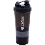 BIDON FITNESS ŠEIKERIS 500ML MELNS PELĒKS PURE 2 IMPROVE