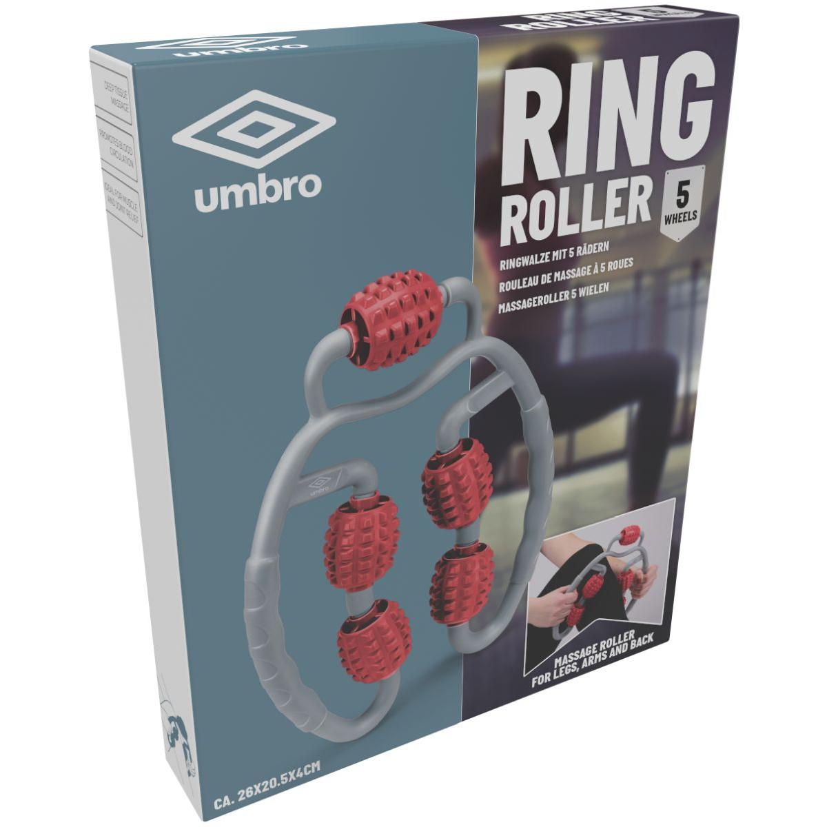 UMBRO fitnesa rullis ar 5 ruļļiem, sarkans