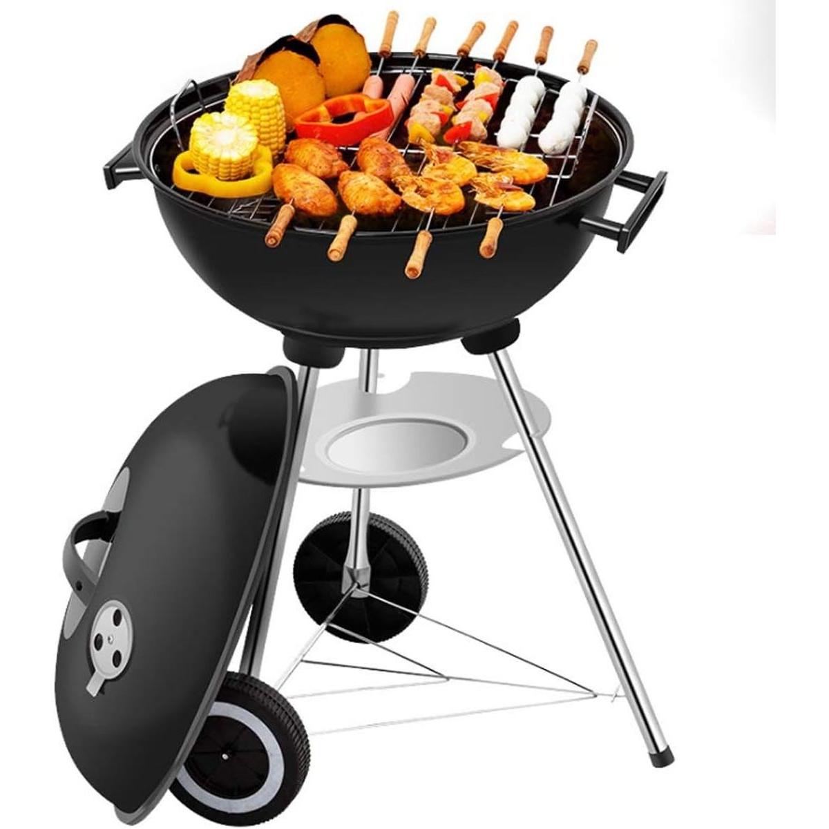 REX sfērisks DĀRZA GRILS, TĒRAUDS, DIOMETERS 46cm, AR PELNU PLATTI