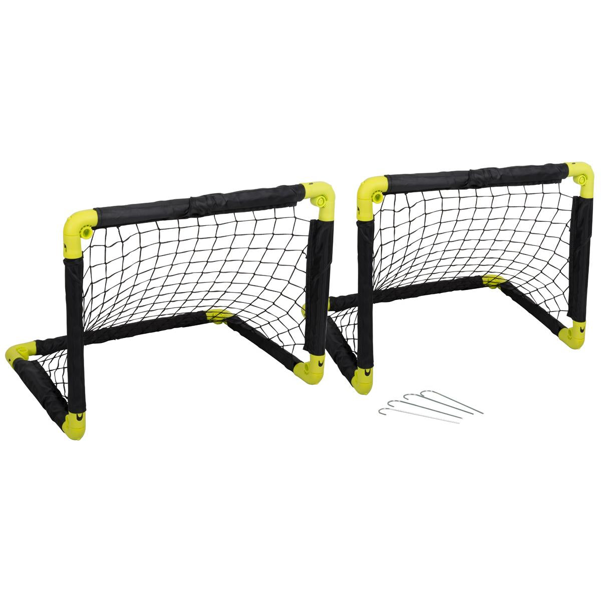2 FUTBOLA VĀRTU KOMPLEKTS AR TĪKLU 55x44x44CM DUNLOP