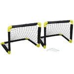 2 FUTBOLA VĀRTU KOMPLEKTS AR TĪKLU 55x44x44CM DUNLOP