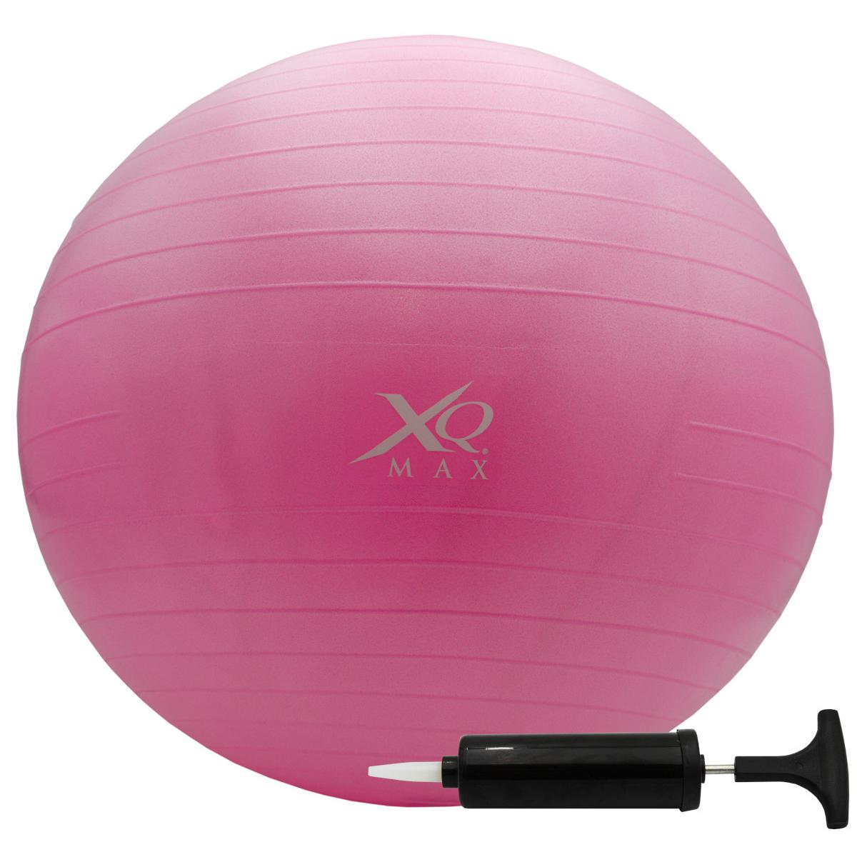 Fitnesa bumba ar pumpi XQMAX 55cm rozā