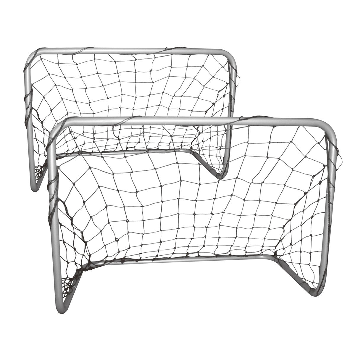 2 futbola vārtu komplekts ar tīklu 78x56x45 cm