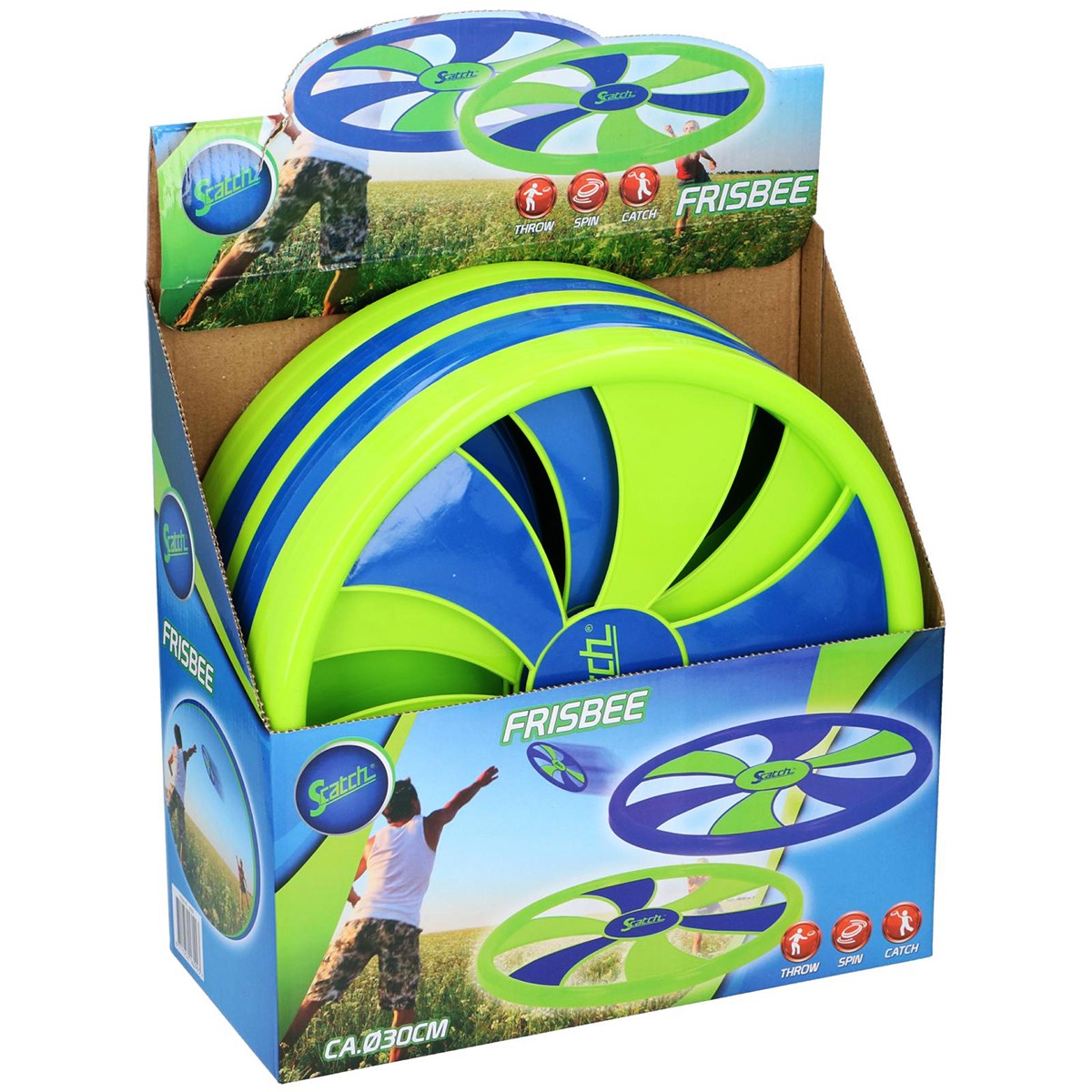FRISBEE SCATCH 30CM LIDOJOŠS DISKS - ZAĻS