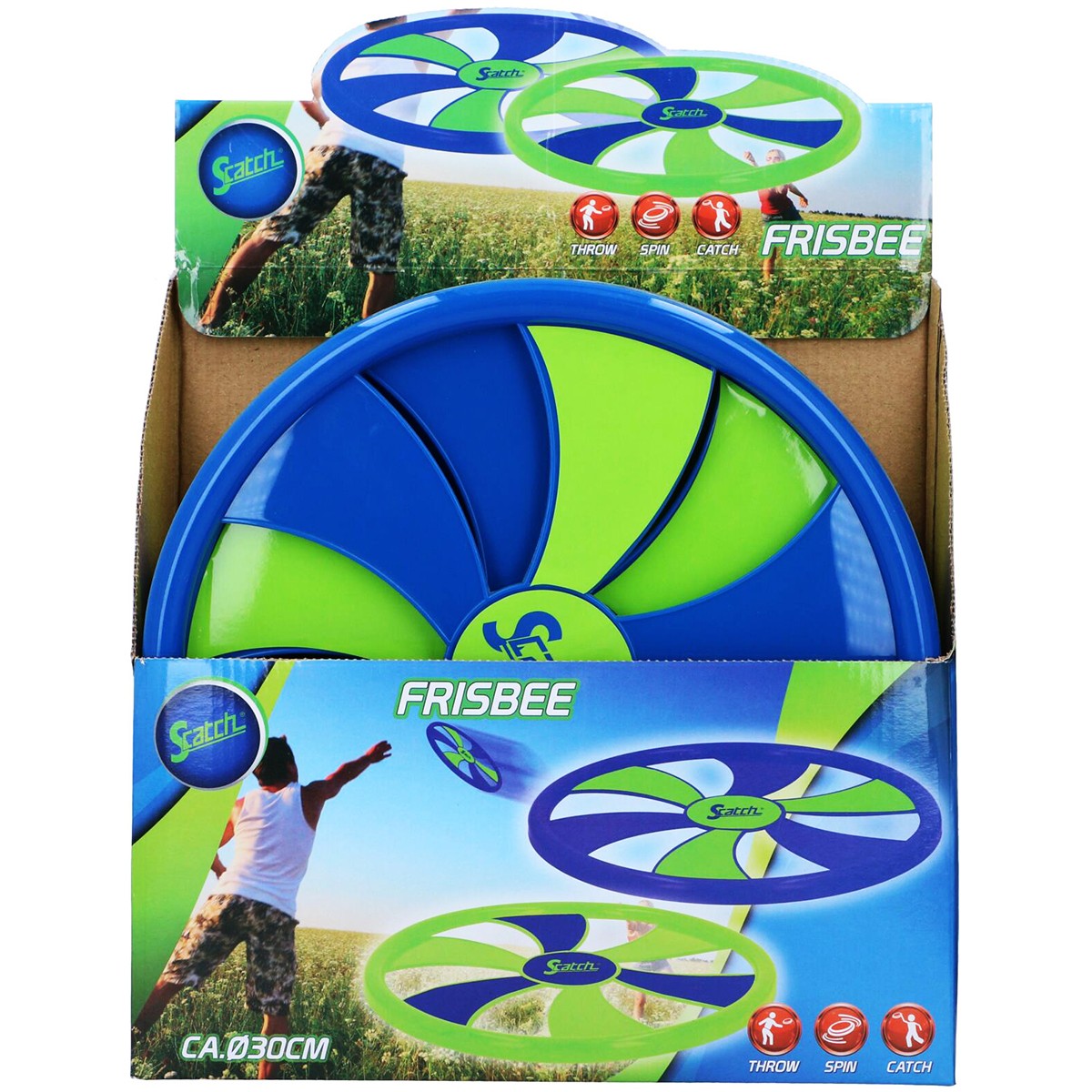 30CM FRISBEE SCATCH LIDOJOŠAIS DISKS - ZILS