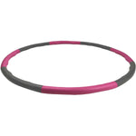 Vingrošanas riņķis Hula hop ar masāžu neoprēna 95cm Eb fit rozā-pelēks