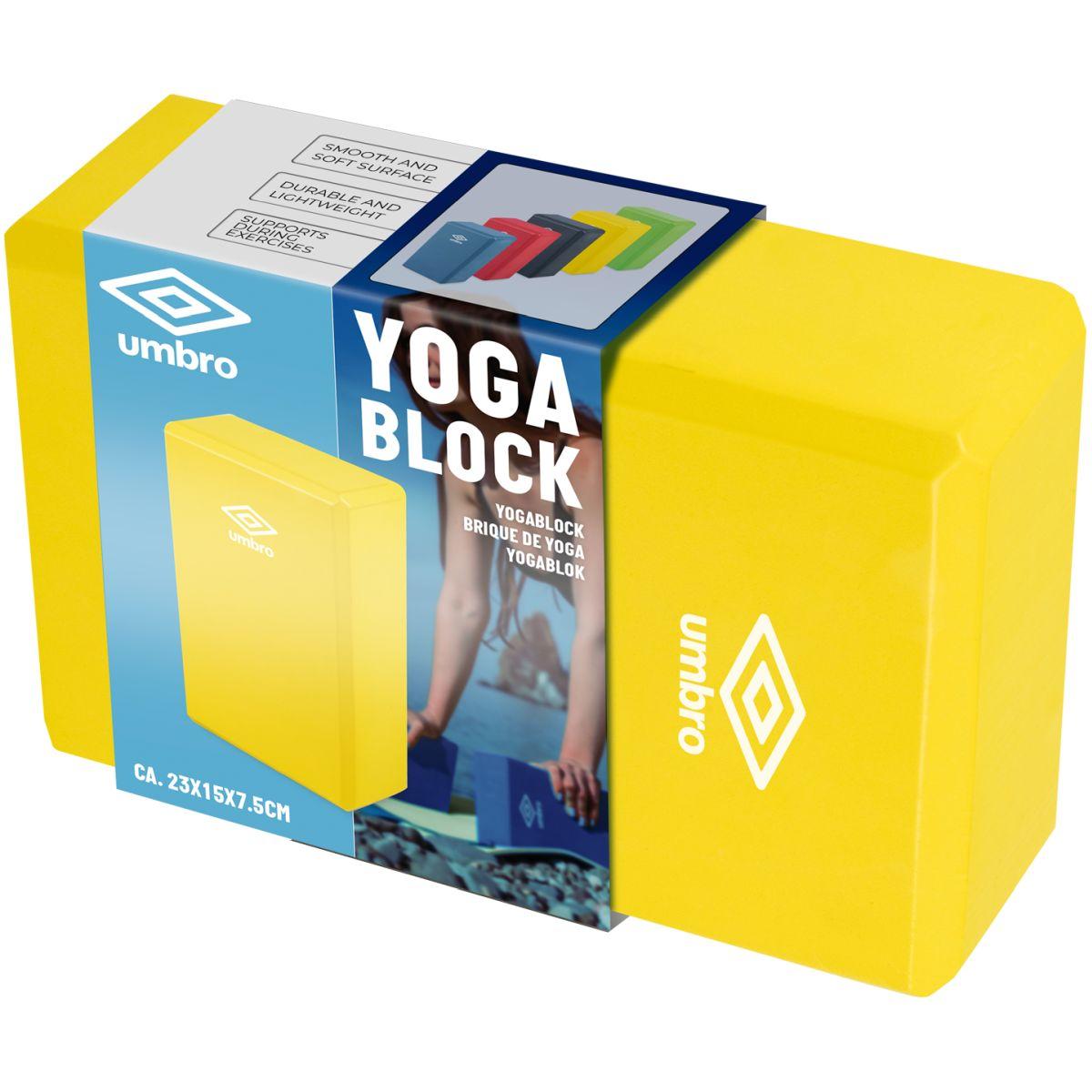 UMBRO DZELTENAIS BLOKS VINGRINĀJUMIEM JOGAI PILATES FITNESS