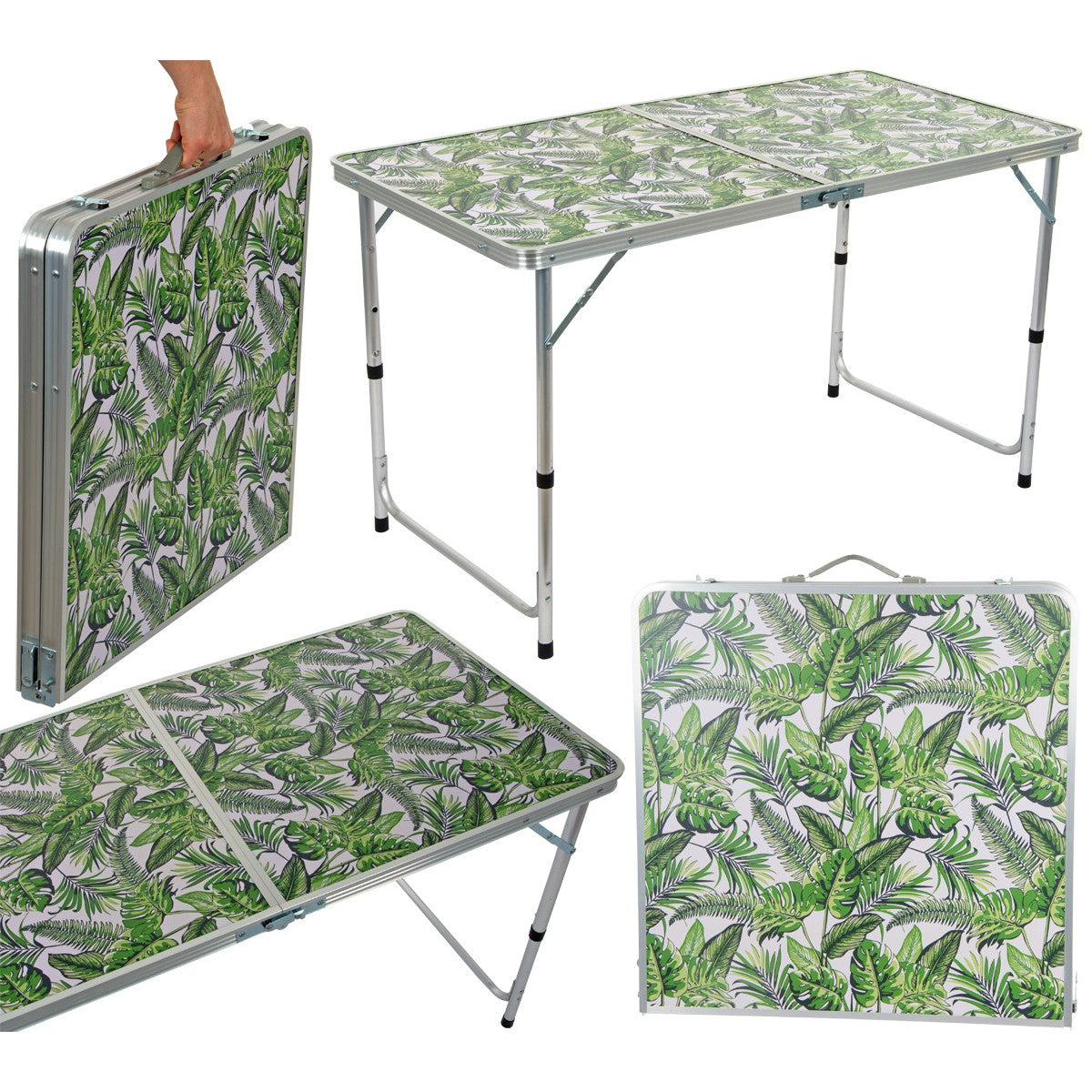 Saliekamais tūrisma galds 120x60x54,5/70cm Jungle
