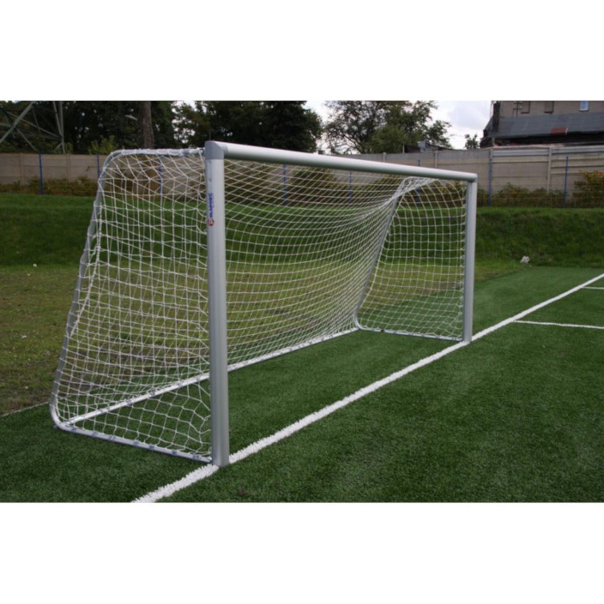 FUTBOLA TĪKLS 5x2x0,8x1,5m /PE 3/ NETEX BALTS UN SARKANS