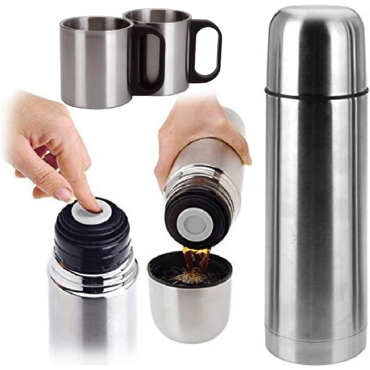 TOURIST TERMOSS1000ML AR 2 SUDRABA KRŪZĒM