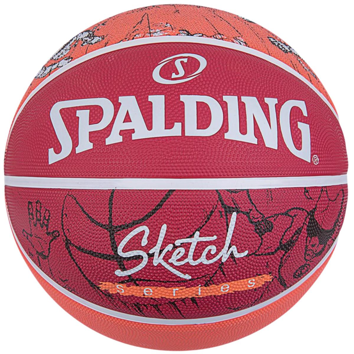 Spalding Sketch lēciena bumba 7. izmēra sarkana oranža