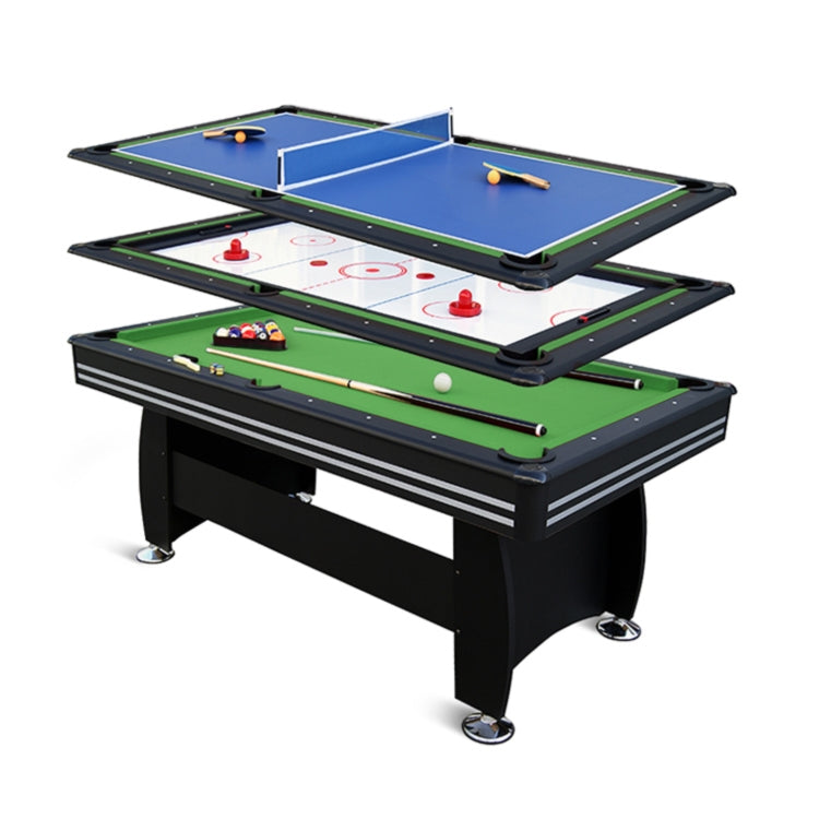 Biljarda galds Bilaro Game Zone 3 in 1, zaļš materiāls