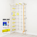 Swedish Wall Bars SANRO "S4" White-Yellow, 219,6x70,2x119cm