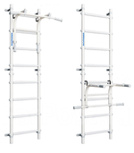 Swedish Wall Bars SANRO S11 2in1 Pastel White-Grey, 211x49 cm