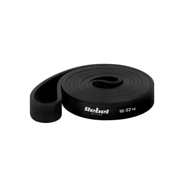 TPE vingrošanas lente - Power Band PT-3, melna, 16-32 kg REBEL ACTIVE