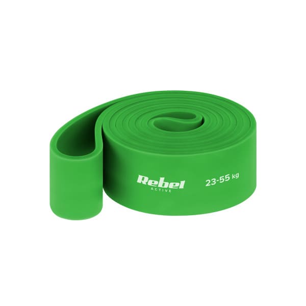 TPE vingrošanas lente - Power Band PT-5, zaļa 23-55 kg REBEL ACTIVE