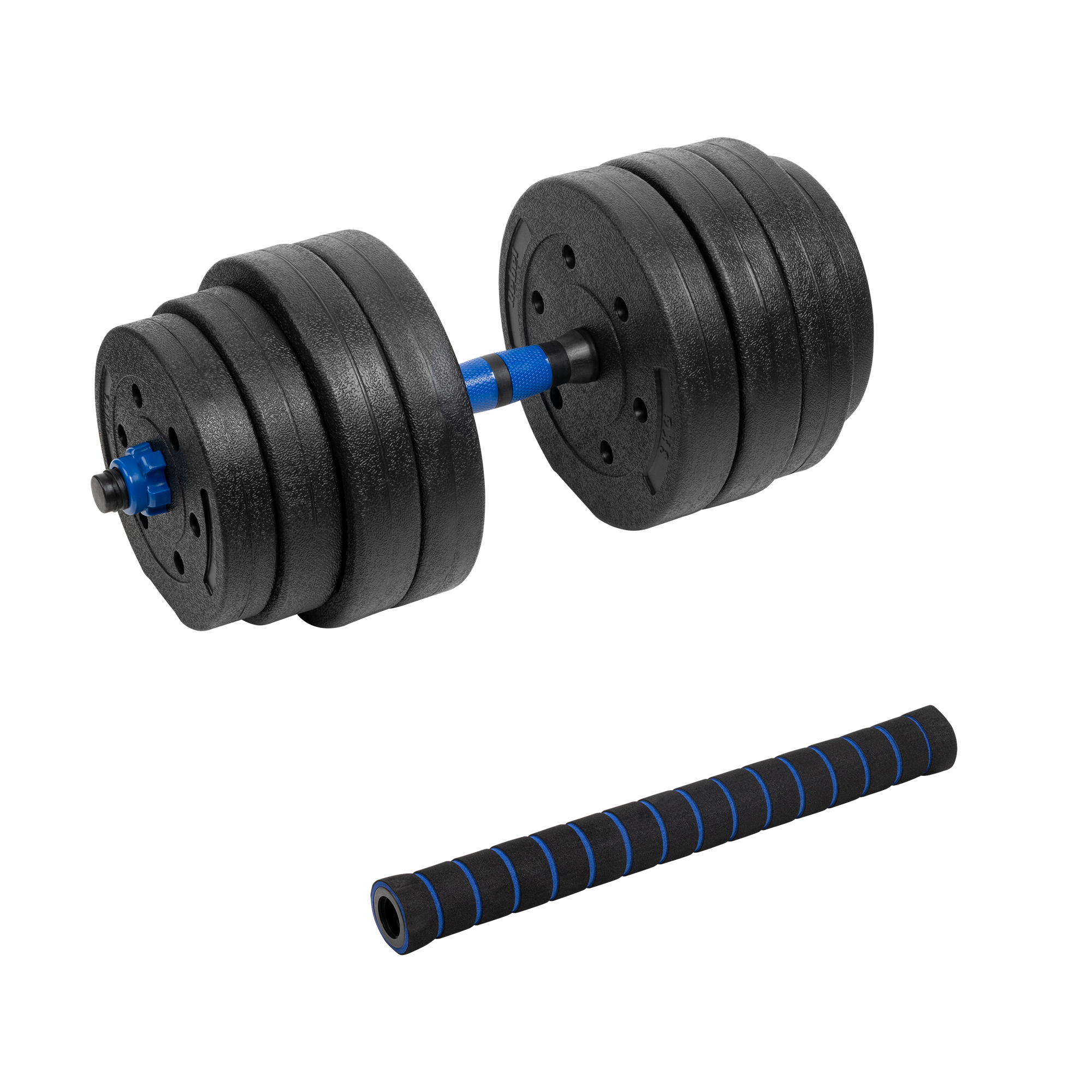 Regulējama bitumena hantele ar savienotāju 1x20kg, REBEL ACTIVE