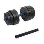 Regulējama bitumena hantele ar savienotāju 1x20kg, REBEL ACTIVE