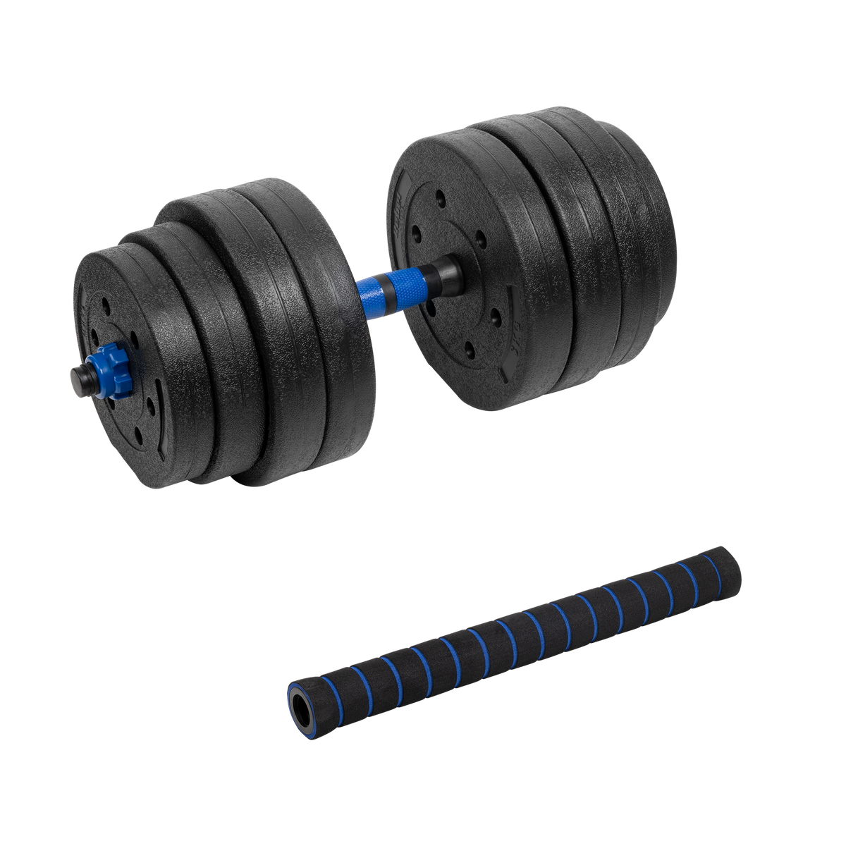 Regulējama bitumena hantele ar savienotāju 1x20kg, REBEL ACTIVE