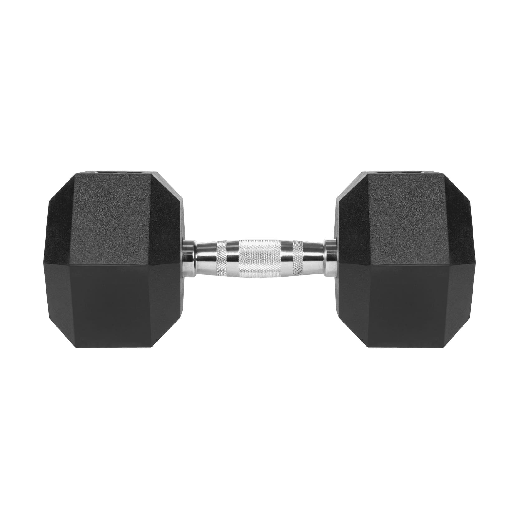 Gumijas pārklājuma čuguna hantele HEX 17,5 kg REBEL ACTIVE