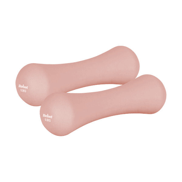 Čuguna neoprēna hanteles 2x0.5kg, REBEL ACTIVE