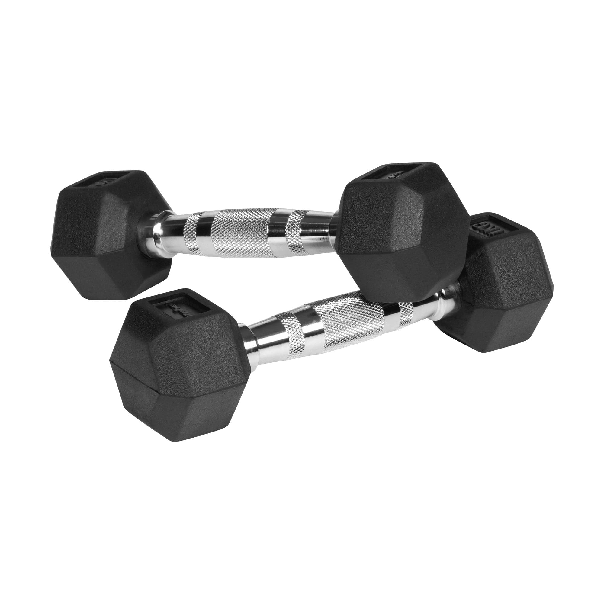 Ar gumiju pārklātas čuguna hanteles HEX 2x1 kg REBEL ACTIVE