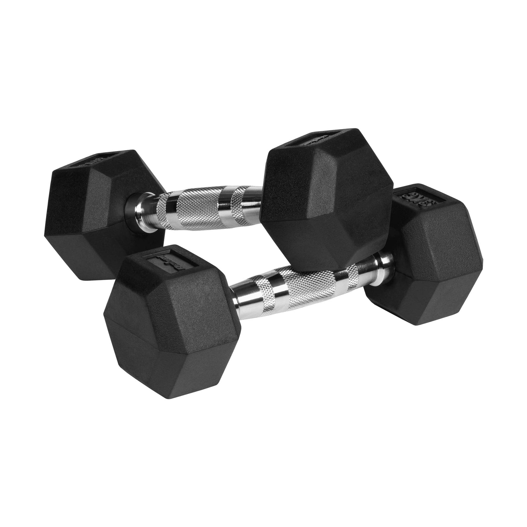 Ar gumiju pārklātas čuguna hanteles HEX 2x2 kg REBEL ACTIVE